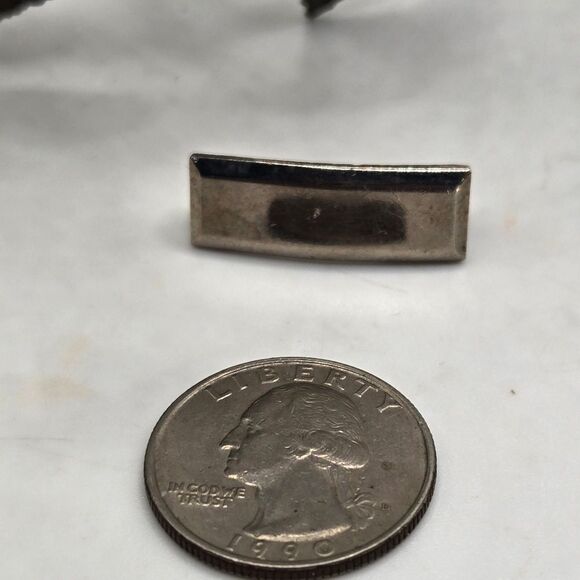 "5/$25" Small Sterling Silver Bar Brooch Pin - Picture 2 of 7